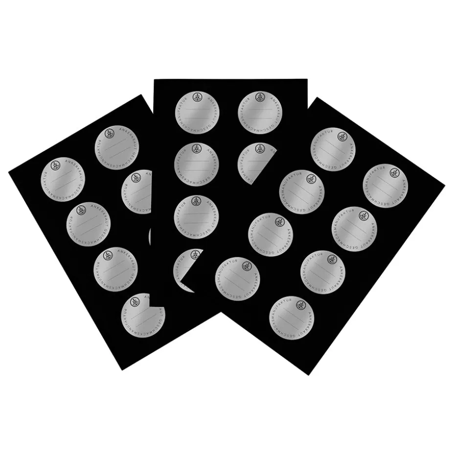 24 Deckelsiegel-Etiketten (3 Blatt à 8 Siegel)